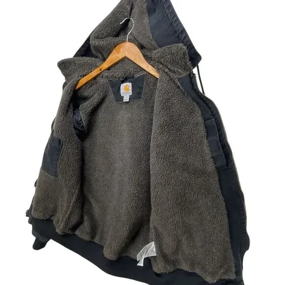 Carhartt Wildwood Jacket Sherpa Lined Womens Large 100815-001 Black - Picture 13 of 14